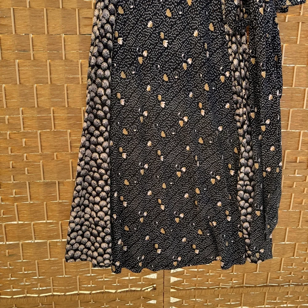 Boden Dress Black Anna Hotchpotch Midi‎ Dress Women's Size 8 - Picture 5 of 8